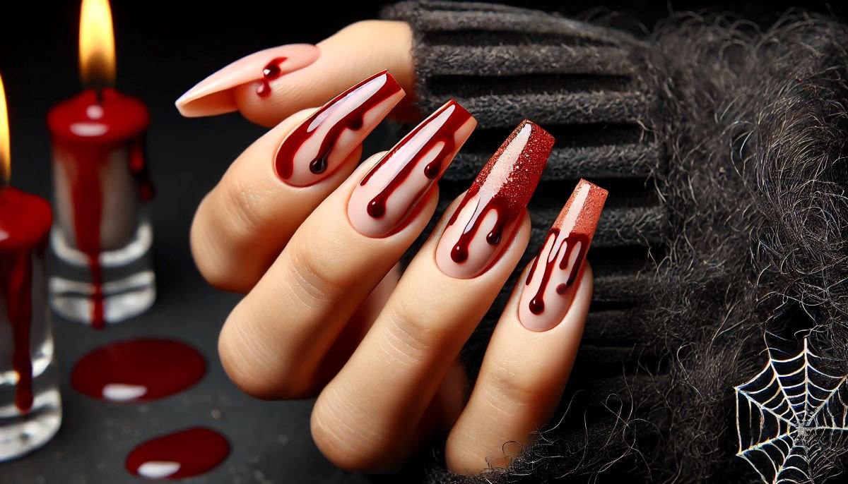 Blood Drip Nails