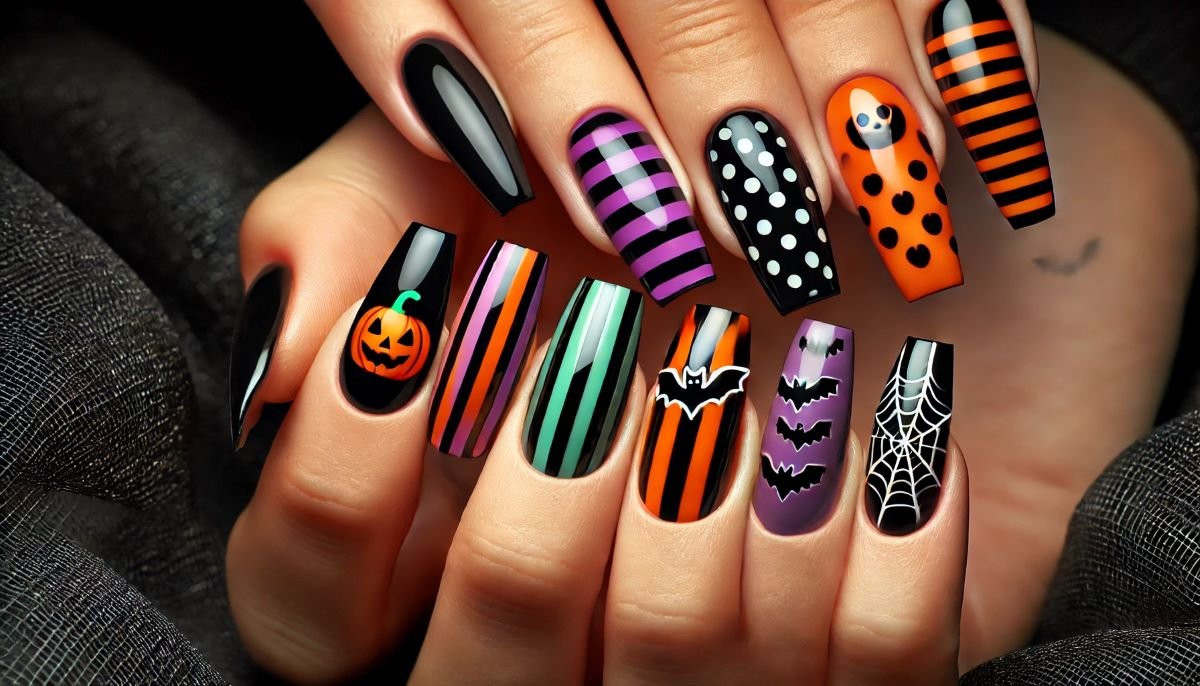Classic Halloween Colors Nails