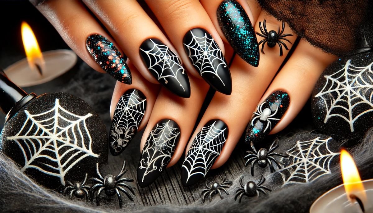 Spooky Spider Nails